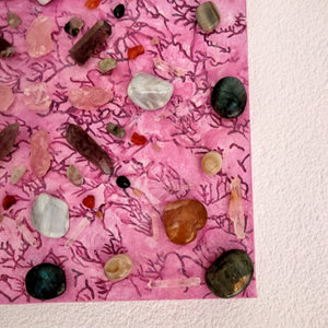 Crystal Grid Schilderij: Bescherming voor het hart - Insight Stones