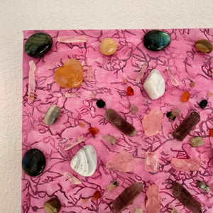 Crystal Grid Schilderij: Bescherming voor het hart - Insight Stones