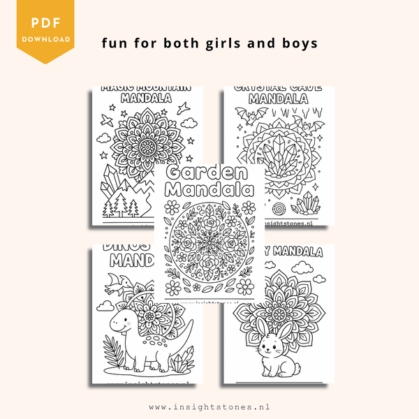 Free mandala colouring book for kids - Little Insight Mandalas - Insight Stones