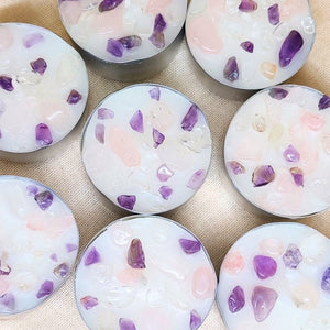 Versierde waxinelichtjes - brandduur: 8 uur - Insight Stones
