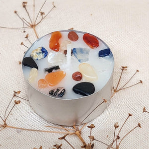 Versierde waxinelichtjes - brandduur: 8 uur - Insight Stones