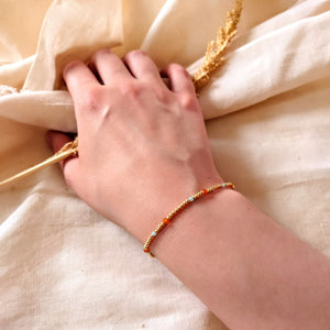 Armband met gouden kralen, carneool en amazoniet - Insight Stones