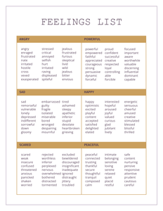 Feelings worksheets - English - Insight Stones