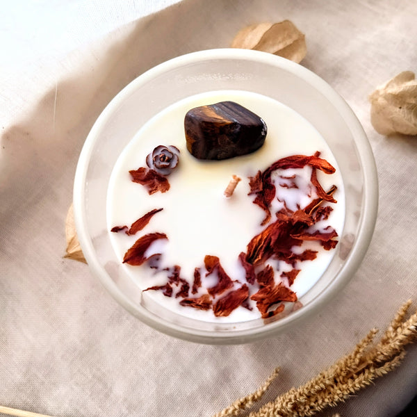 Fire Ritual Kaars - Tijgeroog - Coconut Lime - Insight Stones