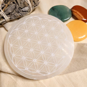 Flower of Life seleniet oplaadschijf - Insight Stones