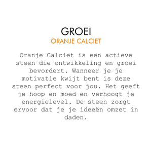 Groei - Oranje Calciet edelsteen - Insight Stones