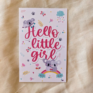 Hello little girl kaart - koala's - Insight Stones