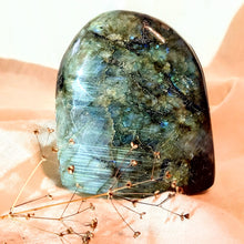 Load image into Gallery viewer, Kleine labradorietsculptuur met strepen - Insight Stones