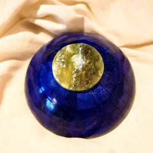 Lapis Lazuli schaaltje met serpentijn - Insight Stones