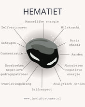 Afbeelding in Gallery-weergave laden, Mannelijke energie - Hematiet edelsteen - Insight Stones