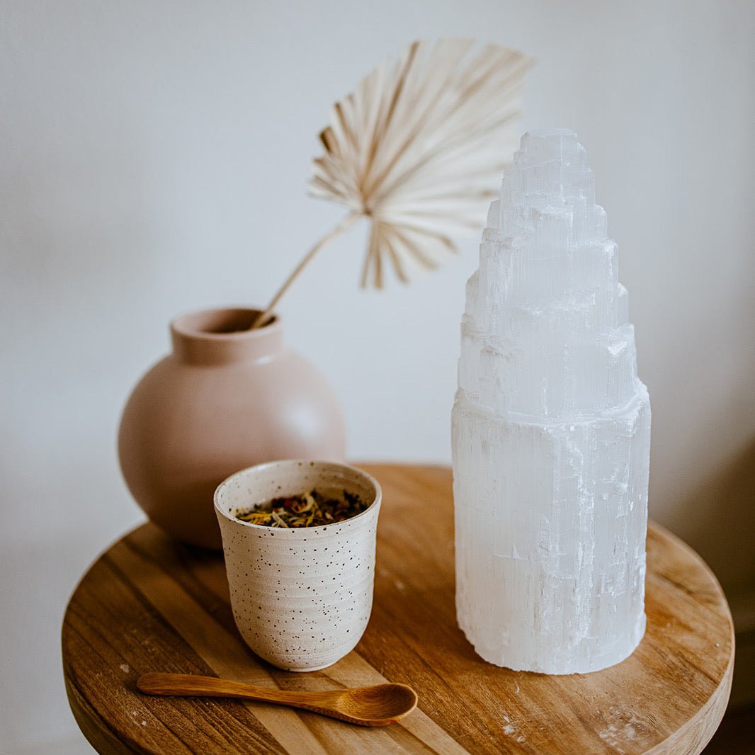 Selenite lamp on sale