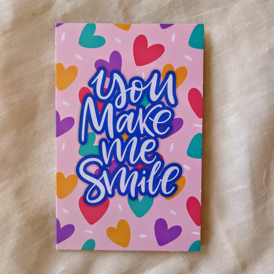 You make me smile kaart - hartjes - Insight Stones