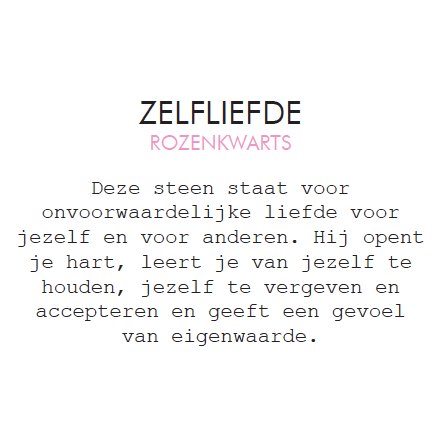 Zelfliefde - Rozenkwarts edelsteen - Insight Stones